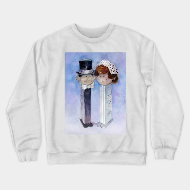 Pez Couple - Perfect Wedding Gift Crewneck Sweatshirt by dfrdesign